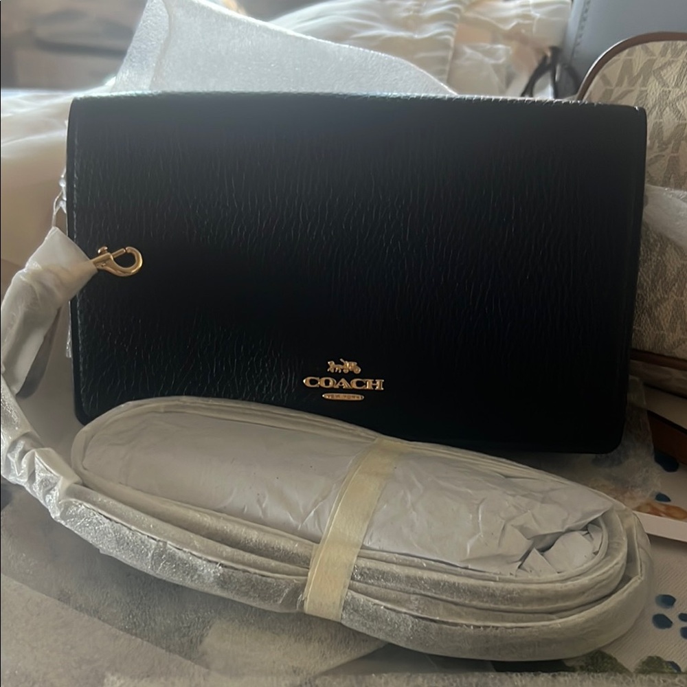 Coach Black Leather Crossbody Bag